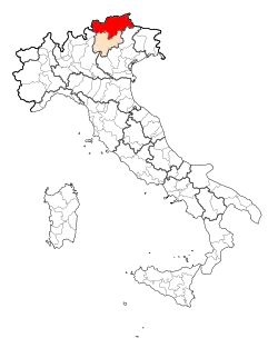 Poziția regiunii Provincia Autonomă Bolzano