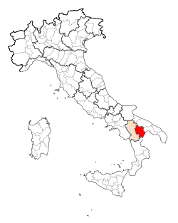 Poziția provinciei în Italia