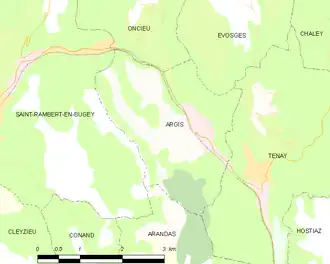 Poziția localității Argis