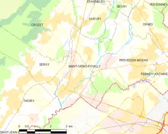 Poziția localității Saint-Genis-Pouilly