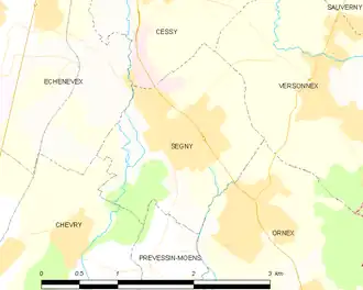 Poziția localității Ségny