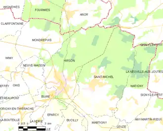 Poziția localității Hirson