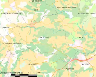 Poziția localității Valbonne