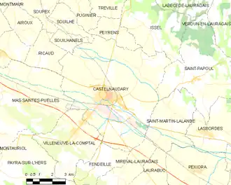 Poziția localității Castelnaudary