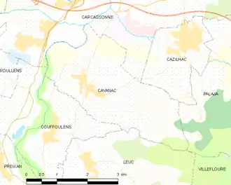 Poziția localității Cavanac