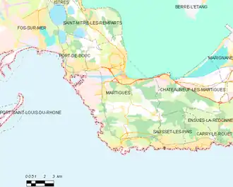 Poziția localității Martigues