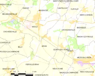 Poziția localității Airan