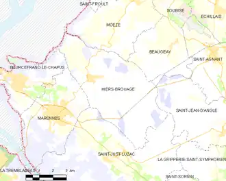 Poziția localității Hiers-Brouage