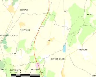 Poziția localității Spoy
