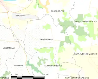 Poziția localității Saint-Nexans