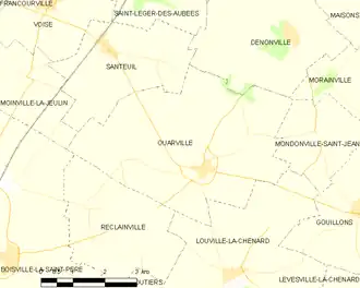 Poziția localității Ouarville