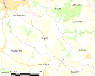 Poziția localității Le Juch