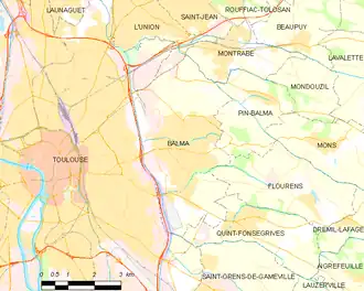 Poziția localității Balma