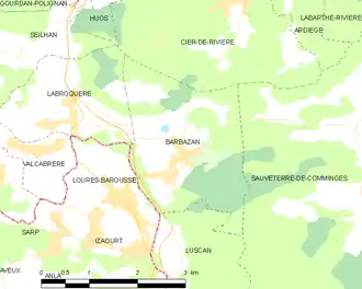 Poziția localității Barbazan