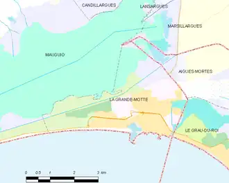 Poziția localității La Grande-Motte