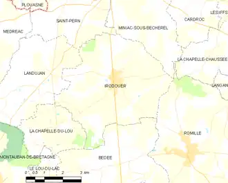 Poziția localității Irodouër