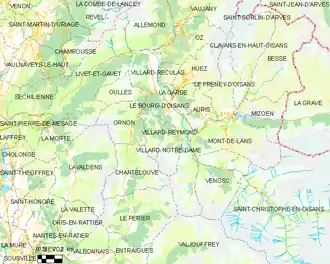 Poziția localității Le Bourg-d'Oisans