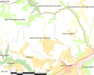 Poziția localității Saint-Martin-la-Plaine