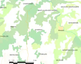 Poziția localității Charraix
