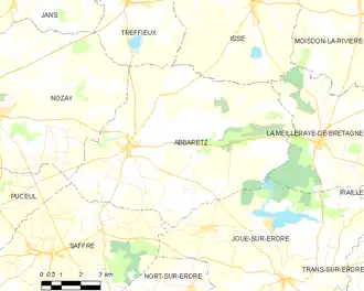 Poziția localității Abbaretz