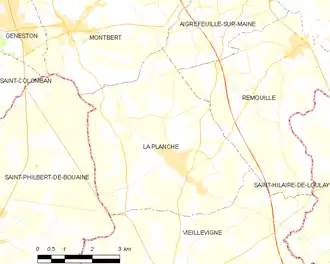 Poziția localității La Planche