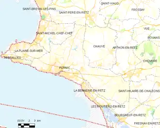 Poziția localității Pornic