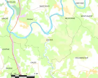 Poziția localității Lacave