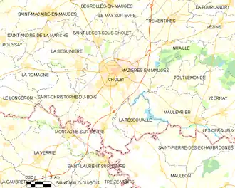 Poziția localității Cholet