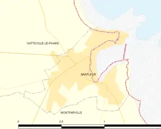 Poziția localității Barfleur