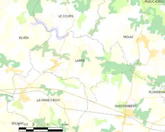 Poziția localității Larré