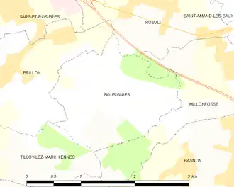 Poziția localității Bousignies