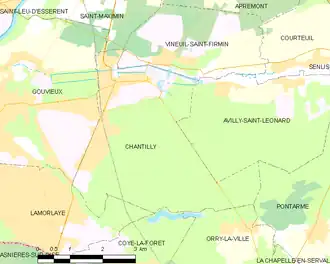 Poziția localității Chantilly