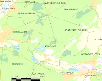 Poziția localității Rethondes