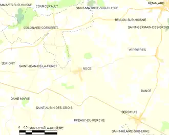 Poziția localității Nocé