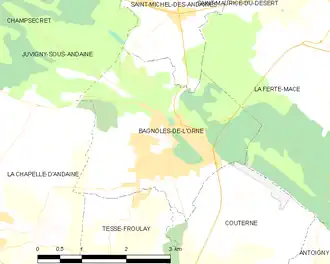 Poziția localității Bagnoles-de-l'Orne
