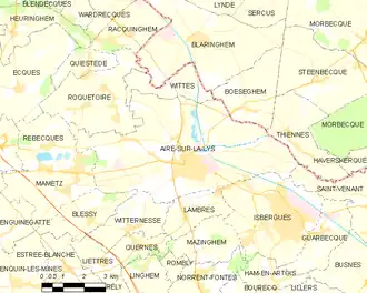Poziția localității Aire-sur-la-Lys