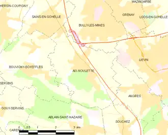 Poziția localității Aix-Noulette