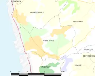 Poziția localității Ambleteuse