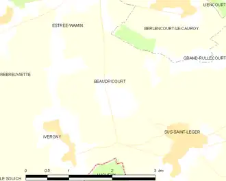 Poziția localității Beaudricourt