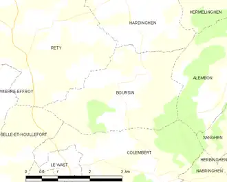 Poziția localității Boursin
