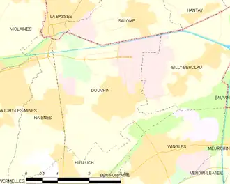 Poziția localității Douvrin