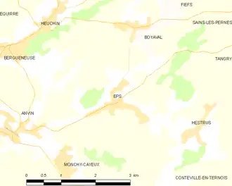 Poziția localității Eps