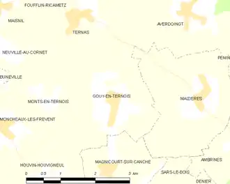 Poziția localității Gouy-en-Ternois
