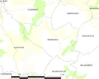 Poziția localității Henneveux