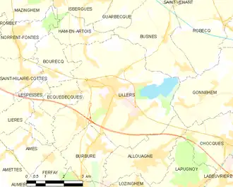 Poziția localității Lillers