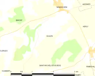 Poziția localității Quilen