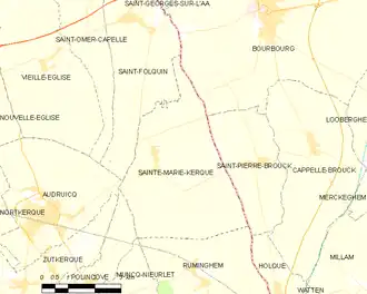 Poziția localității Sainte-Marie-Kerque