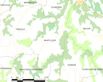 Poziția localității Saint-Flour