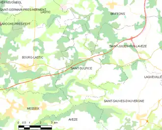 Poziția localității Saint-Sulpice