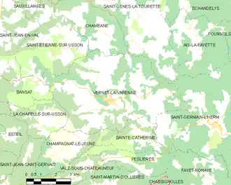 Poziția localității Vernet-la-Varenne